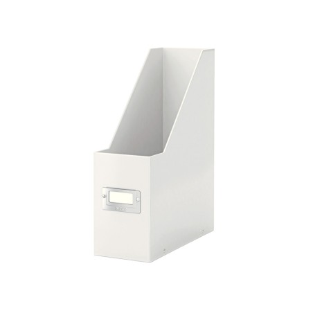 2 Unidades - Revistero leitz click & store con portaetiquetas color blanco 103x170x235 mm