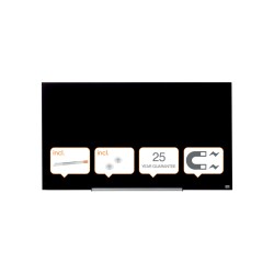Pizarra cristal nobo impression pro 57" magnetica negra 1260x711 mm