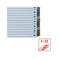 10 Unidades - Separador numerico esselte cartulina 1-31 juego de 31 separadores din a4 multitaladro