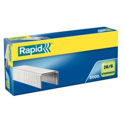 10 Unidades - Grapas rapid 26/6 standard galvanizada caja 5000 unidades