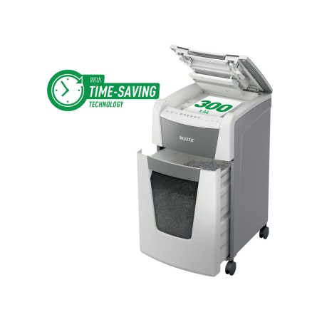 Destructora de documentos leitz iq auto+ office 300 p5 blanca