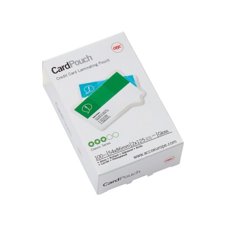 5 Unidades - Bolsa de plastificar gbc tarjeta de credito 2x125 micras caja de 100 unidades