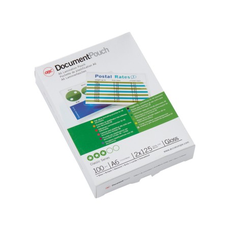 2 Unidades - Bolsa de plastificar gbc din a6 2x125 micras caja de 100 unidades