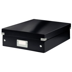 Caja almacenamiento leitz click & store mediana color negro 280x100x370 mm