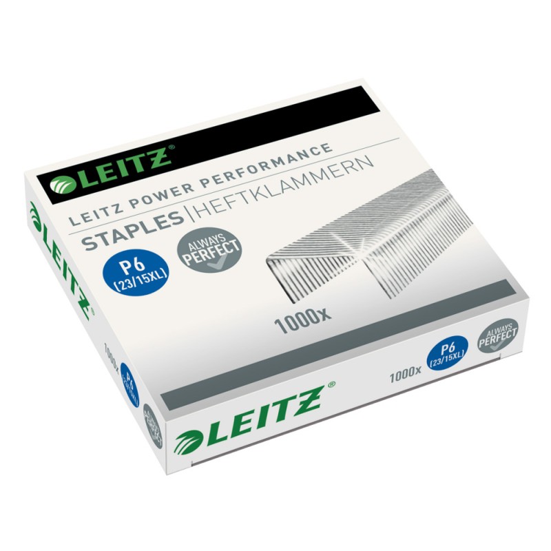 2 Unidades - Grapas leitz 23/15 xl galvanizada caja de 1000 unidades