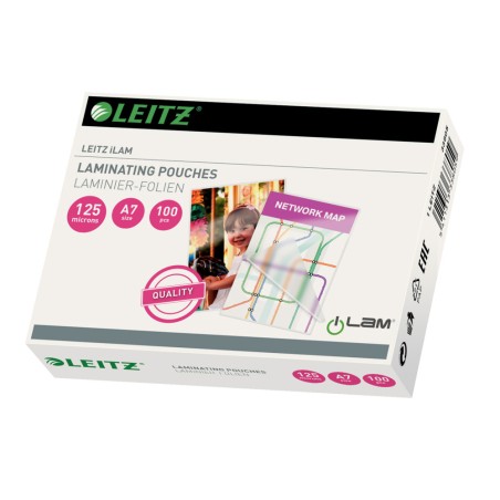 4 Unidades - Bolsa de plastificar leitz din a7 125 mc caja de 100 unidades