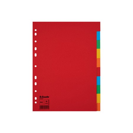 10 Unidades - Separador esselte cartulina juego de 10 separadores folio multitaladro
