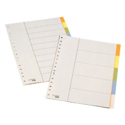 25 Unidades - Separador esselte polipropileno juego de 10 separadores folio multitaladro