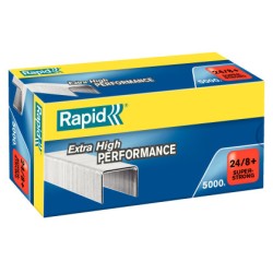 2 Unidades - Grapas rapid n 24/8+ galvanizada caja de 5000 unidades