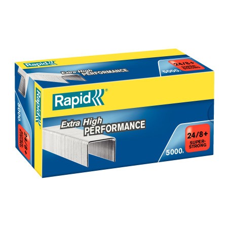 2 Unidades - Grapas rapid n 24/8+ galvanizada caja de 5000 unidades