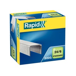 10 Unidades - Grapas rapid n 24/6 galvanizada caja de 5000 unidades