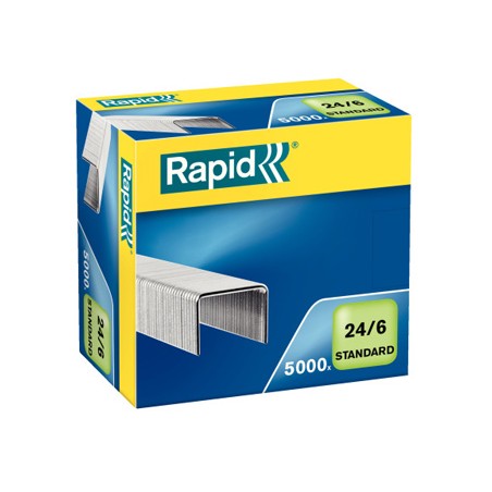 10 Unidades - Grapas rapid n 24/6 galvanizada caja de 5000 unidades