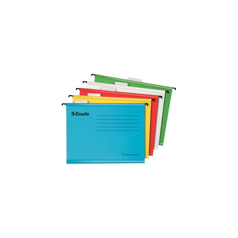 Carpeta colgante esselte din a4 lomo v kraft pack de 10 unidades colores surtidos Carpeta colgante esselte din a4 lomo v kraft pack de 10 unidades colores surtidos