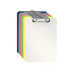 10 Unidades - Portanotas esselte vivida din a4 plastico translucido con pinza colores surtidos