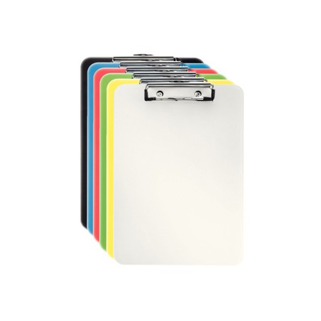 10 Unidades - Portanotas esselte vivida din a4 plastico translucido con pinza colores surtidos