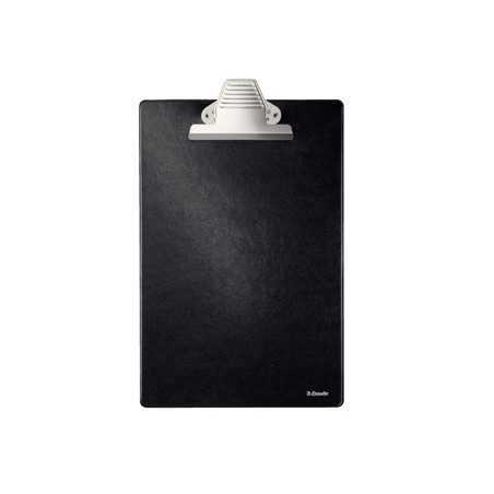 2 Unidades - Portanotas esselte din a4 plastico forrado con pinza color negro