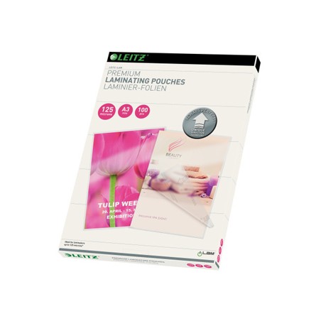 Bolsa de plastificar leitz din a3 125 micras caja de 100 unidades