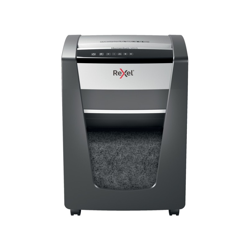Destructora de documentos rexel momentum m515 capacidad de corte 15 hojas destruye grapas y clips papelera 30 l