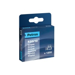 24 Unidades - Grapas petrus nº 530/12 caja de 1200 grapas