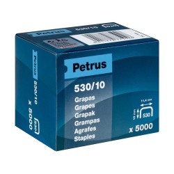 2 Unidades - Grapas petrus nº 530/10 caja de 5000