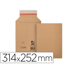 30 Unidades - Sobre para envios q-connect carton 100% reciclado y reciclable cierre autoadhesivo314x252x72 mm color kraft