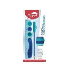 Kit escolar maped kidylearn concentration azul 4 piezas