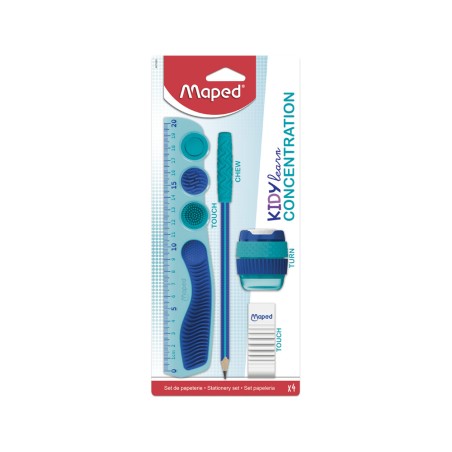 Kit escolar maped kidylearn concentration azul 4 piezas
