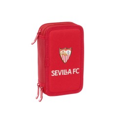 Plumier escolar safta triple 37 piezas resistente al agua sevilla f.c. 195x125x55 mm