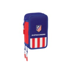 Plumier escolar safta triple 37 piezas atletico de madrid 195x125x55 mm