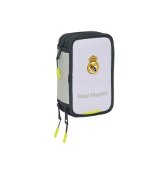 Plumier escolar safta triple 37 piezas real madrid 1 equipacion 25/26 195x125x55 mm
