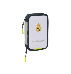 Plumier escolar safta doble pequeño 29 piezas real madrid 1 equipacion 25/26 195x125x40 mm