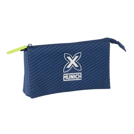 Bolso escolar portatodo safta triple munich blue indigo 120x220x30 mm