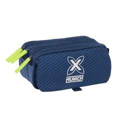 Bolso escolar portatodo safta triple big munich blue indigo 100x215x80 mm