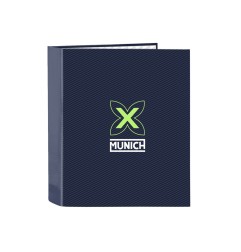 Carpeta safta 4 anillas folio carton lomo ancho munich blue indigo