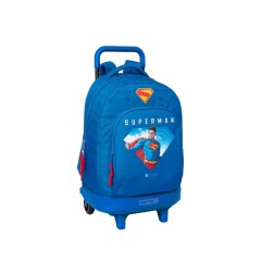 Mochila safta grande con ruedas compact extraible superman 450x330x220 mm