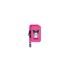 Plumier escolar safta triple 37 piezas kuromi 195x125x55 mm