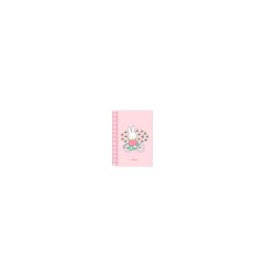 Cuaderno espiral safta a6 microperforado 120h 60gr cuadro 5mm tapa forrada miffy flores