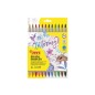Rotulador jovi lettering doble punta fina y pincel estuche 12 unidades colores surtidos