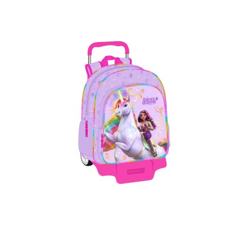 Mochila safta mod. 180 con carro 905 unicorn academy 420x330x140 mm
