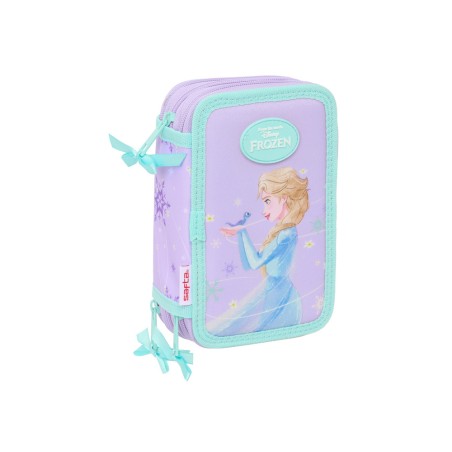 Plumier escolar safta triple 37 piezas frozen spirit 195x125x55 mm