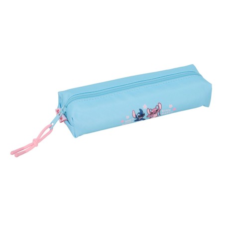 Bolso escolar portatodo safta rectangular con goma elastica 22cm stitch happy 40x220x70 mm