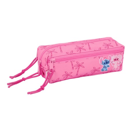 Bolso escolar portatodo safta triple pequeño con goma elastica 22cm stitch chill 85x220x60 mm
