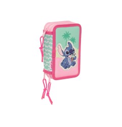 Plumier escolar safta triple 37 piezas stitch ice cream 195x125x55 mm