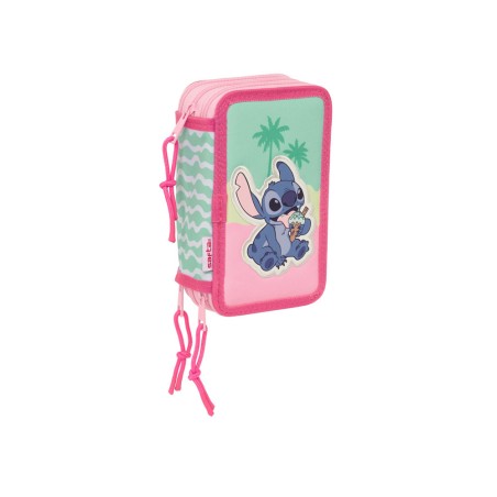 Plumier escolar safta triple 37 piezas stitch ice cream 195x125x55 mm