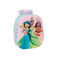 Mochila safta 3d princesas disney 330x270x100 mm