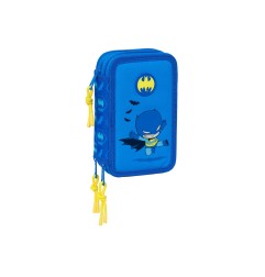 Plumier escolar safta triple 37 piezas batman preescolar 195x125x55 mm