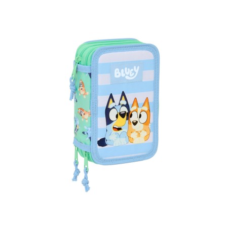 Plumier escolar safta triple 37 piezas bluey sisters 195x125x55 mm