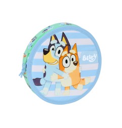 Plumier escolar safta redondo 18 piezas bluey sisters 35x210 mm