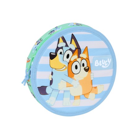 Plumier escolar safta redondo 18 piezas bluey sisters 35x210 mm