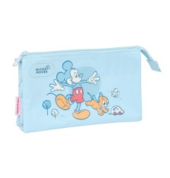 Bolso escolar portatodo safta triple mickey mouse baby 120x220x30 mm